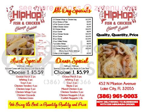 hip hop fish and chicken menu|hip hop fish and chicken tallahassee.